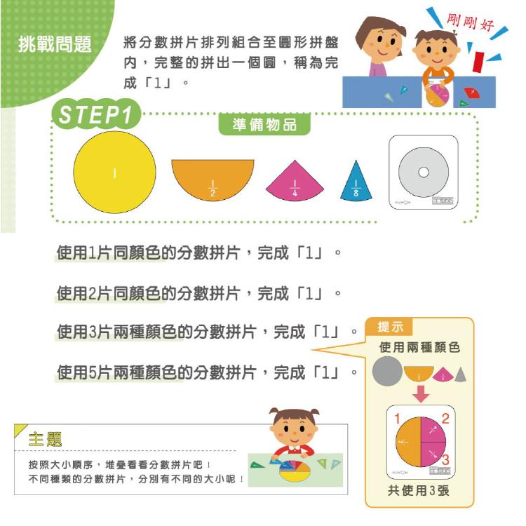 日本KUMON TOY 分數拼圖