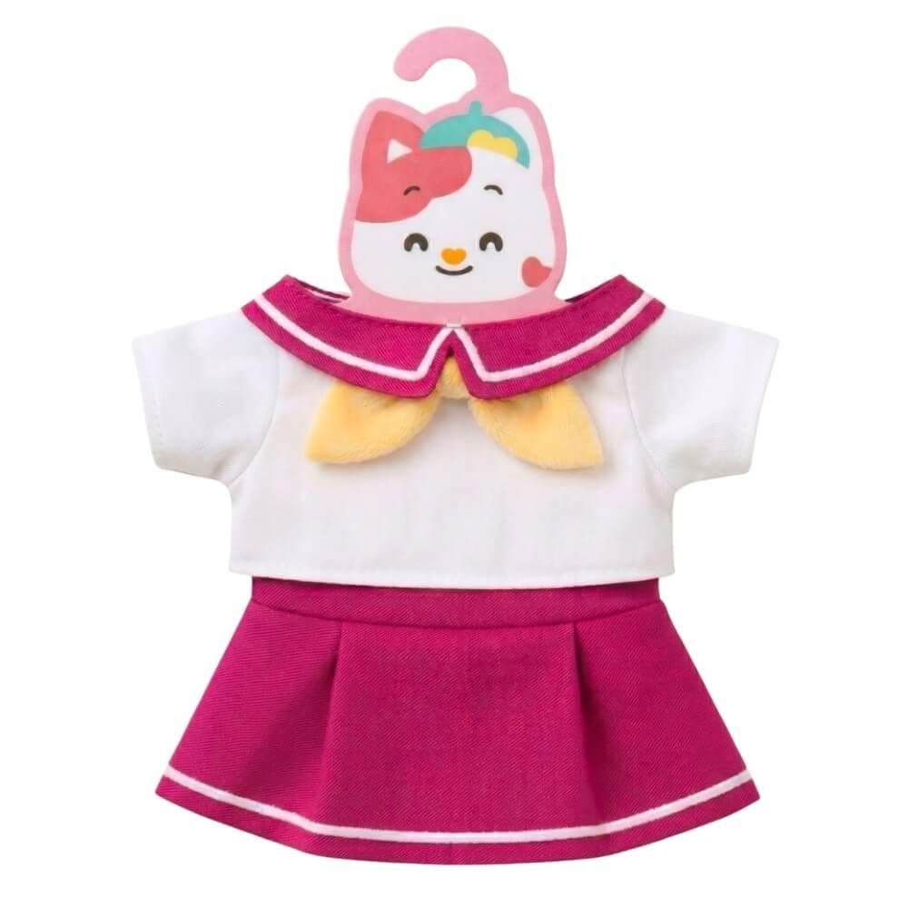 樂樂小宇宙玩偶變裝派對-學院風制服(櫻花粉)