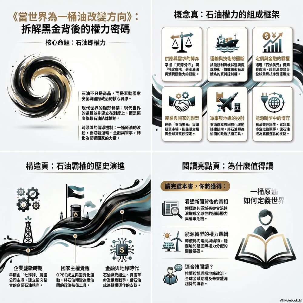 當世界為一桶油改變方向:資源、運輸、金融、軍事……以石油為軸,解釋全球經濟如何在供應衝擊、政治衝突與市場預期之間被反覆拉動