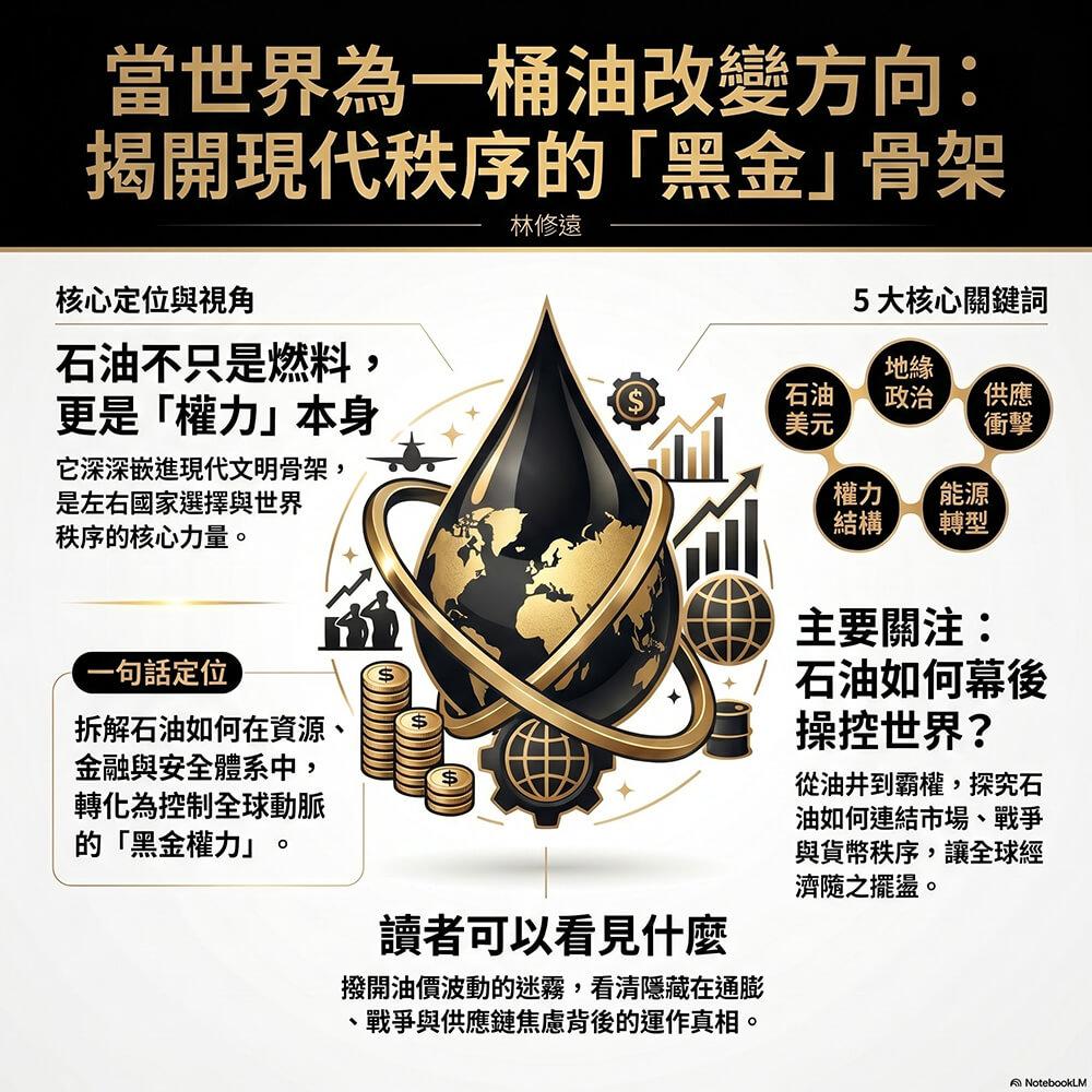 當世界為一桶油改變方向:資源、運輸、金融、軍事……以石油為軸,解釋全球經濟如何在供應衝擊、政治衝突與市場預期之間被反覆拉動