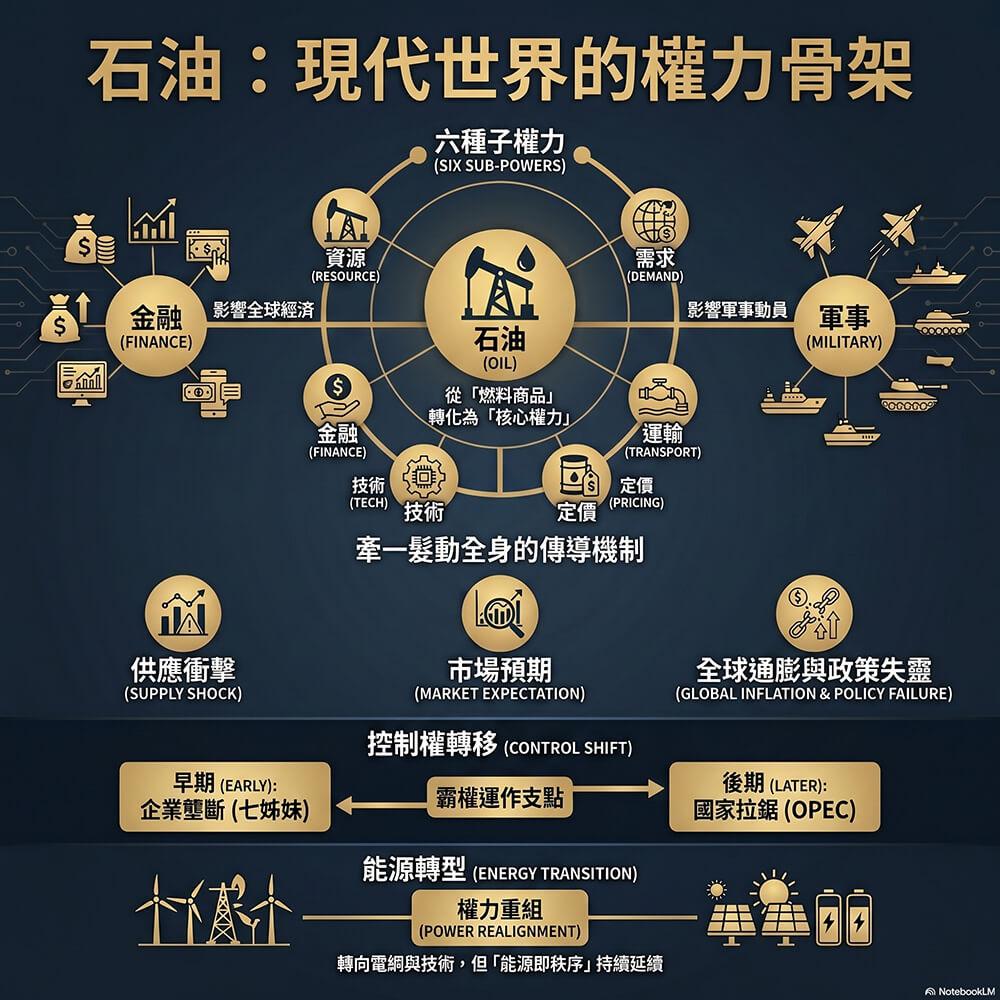 當世界為一桶油改變方向:資源、運輸、金融、軍事……以石油為軸,解釋全球經濟如何在供應衝擊、政治衝突與市場預期之間被反覆拉動